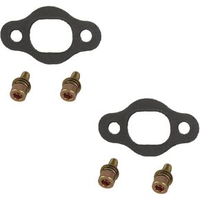 2pcs 40mm Muffler/Exhaust Gasket with 4 Bolts for 2 Stroke 80cc Motorized Bicycle