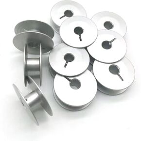 10pcs Aluminum Bobbins M 18034AS with Slot for PFAFF Quilter, Husqvarna Viking Mega Quilter 18x8 Long Arm Quilting Machine,Handi Quilter,GAMMILL TIN Lizzie Quilter