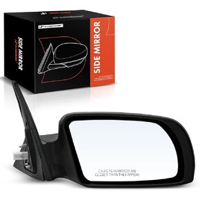 A-Premium Driver Side Power Door Mirror - Compatible with Nissan Altima 2007 2008 2009 2010 2011 - Non-Heated Manual Folding Black Outside Rear View Mirror w/Turn Signal - Replace# 96302ZN56E