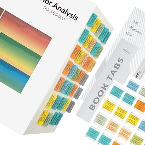 Index Tabs for Applied Behavior Analysis Cooper 3rd Edition – 56 Book Tabs with Guidelines & Alignment Card, Laminated, Color-Coded & Removable (Book not Included)