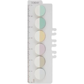 Sticky Index Notes Page Markers, 300 Sheets Writable and Repostionable Tabs with Rulers, 6 Colored Book for Annotating Books