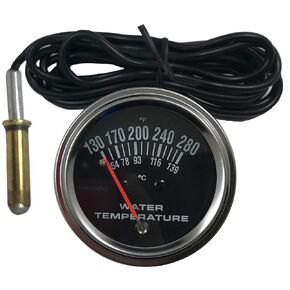 Sherco-Auto Sun East Chrome 2" Mechanical Water Temp Temperature Single Gauge Kit 130-280°F