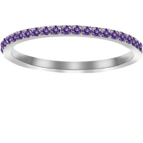 Birthstone Rings For Women, Silver Stackable Cubic Zirconia Stainless Steel Birth Stone Ring To My Daughter/Mom Birthday Unique Gifts Jewelry