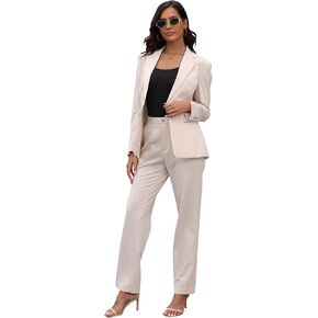 Women 2 Piece Suit Set Formal Casual Business Work Daily Blazer and Pants Office Work Suit Set in Kuwait