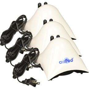 Penn Plax Air Pod Aquarium Air Pump Ultra Quiet Compact Dome Shape Dual Air Output | Multiple Size Options