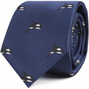 Killer Whale | Free Willy Fan Neckties | Whales Orca Ties for Men | Work Ties for Him | Birthday Gift for Guys (Killer Whale)