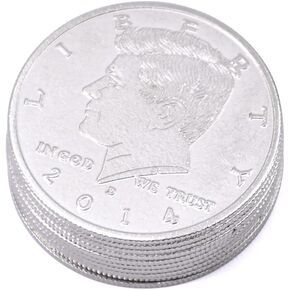SUMAG 10 Pcs Super Thin Palming Coins Magic Tricks Appearing/Vanishing Coins Magic Close up Street Illusion Accessories Gimmick Prop Comedy (Morgan Dollar Version)