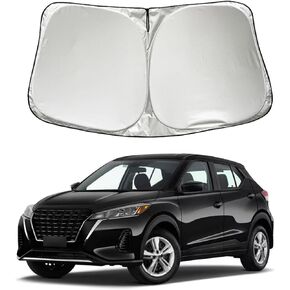 XHRING Windshield Sun Shade Sunshade Compatible with Nissan Kicks 2025 2024 2023 2018-2022 Accessories, Foldable Car Front Window Sun Visor Shield
