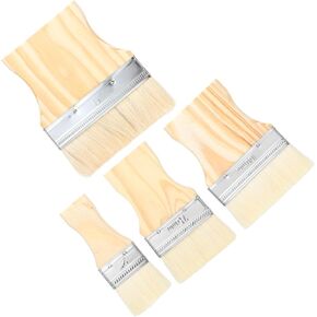 Thinp 4Pcs Flat Paddle Paint Brush,Wide Paint Brush Large Acrylic Brushes 2/3/4/5 Inch Paint Brush with Poplar Handle Flat Paddle Art Brush Wool Paint Brush Flat Paint Brush for Oil and Acrylic Paints in Saudi Arabia
