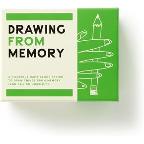 Brass Monkey Drawing from Memory - Social Party Game with 300+ Game Card Prompts for Drawing from Memory