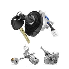 Car Full Lock Cylinder Kit Replace 81900-C1B00 81970-C1A00, Ignition Lock Cylinder Switch Door Lock Trunk Lock Glove Box Lock Kit Fit for Hyundai Sonata 2015-2019