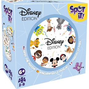 Zygomatic Spot It! Disney Card Game Eco-Blister Edition, 5-in-1 Visual Perception Game for Quick Reflexes and Family Fun, Ages 6+, 2-8 Players, 10 Minute Playtime, Made