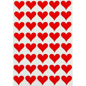 Valentines Sticker Hearts – Shiny Metallic Assorted Patterns Heart Stickers in Red, Pink, Blue, Gold, Green, Purple, Stars, Flowers, Stripes and Dots - Permanent Adhesive - 200 Pack by Royal Green