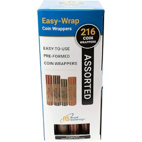 Royal Sovereign Assorted Coin Preformed Wrappers, 216 Count (FSW-216N) - Blue