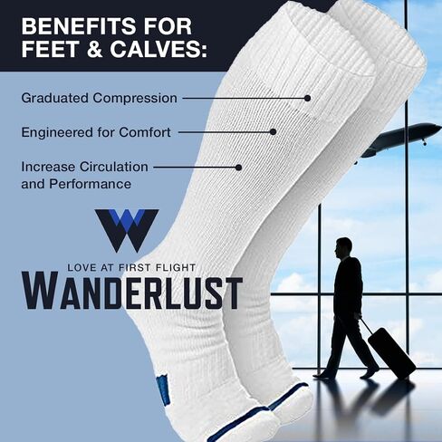 Wanderlust Everyday Use Compression Socks - Support Stockings for Men & Women in Saudi Arabia