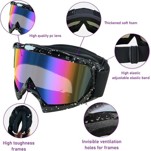 Motorcycle ATV Goggles Dirt Bike Goggles Skiing Goggles Riding Goggles Windproof Glasses Racing Motocross Goggles in Saudi Arabia