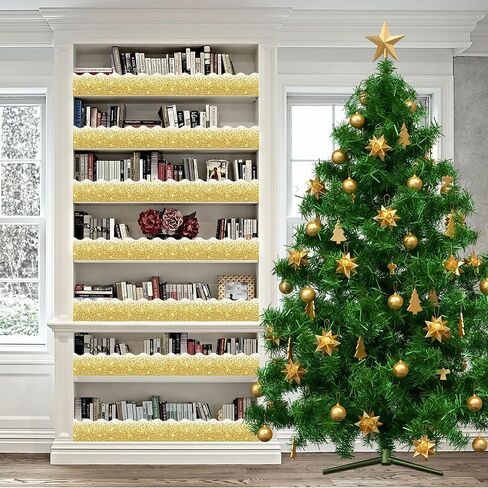 Lucleag 36 Ft Glitter Golden Bulletin Board Border Roll, Shiny Confetti Bulletin Board Border Trim for Christmas New Year Birthday Back to School Party Classroom Bulletin Board Decorations in Kuwait