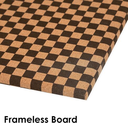 gasaré, Large Cork Board for Walls, Bulletin Board, Pin Board for Office, 23 x 17 Inches, Frameless, Decorative Design, Install Horizontal or Vertical, Screws and Anchors Included, Checkered Design in Saudi Arabia