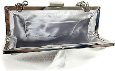 Women's Ruched Clutch Handbags PU Leather Evening Bag with Chain for Wedding Party Prom in Saudi Arabia
