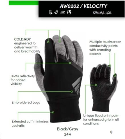 adidas Winter Performance GO Glove with Multiple Touchscreen Conductivity Points - Multiple Styles in Saudi Arabia