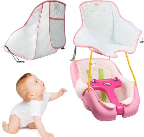 Outdoor Toddler Swing Cushion，Suitable for Little Tikes Toddler Swing Cushion Breathable and Soft with Air Mesh (Pink) in Saudi Arabia