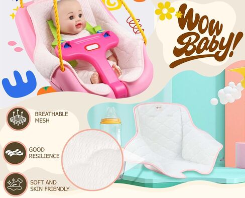 Outdoor Toddler Swing Cushion，Suitable for Little Tikes Toddler Swing Cushion Breathable and Soft with Air Mesh (Pink) in Saudi Arabia