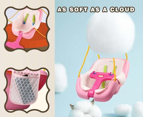 Outdoor Toddler Swing Cushion，Suitable for Little Tikes Toddler Swing Cushion Breathable and Soft with Air Mesh (Pink) in Saudi Arabia