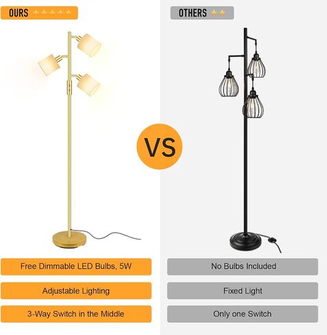 Floor Lamps for Living Room, Modern Floor Lamp with Reading Lamp, 62" Tall Standing Lamp, Beige Lampshades, Simple Pole Lamps for Bedroom/Office/Kids Room/Den(Bulbs Not Including, E26/E12 Base) in Kuwait