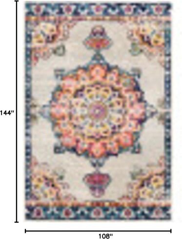 Livabliss Alyssia Vintage Medallion Area Rug,6'7" x 9', Orange in Saudi Arabia