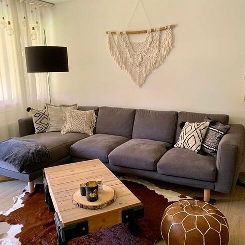 qlbuj كبير macrame الجدار شنقا الطبيعية Driftwood macrame نسيج فوق اللوح الأمامي بوهو ديكور المنزل لغرفة النوم غرفة المعيشة شقة حفل زفاف، 36 "ث × 28" ل in Saudi Arabia