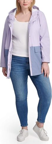 Levi's Women's Midlength Rubberized PU Rain Jacket (Standard & Plus Sizes) in Saudi Arabia