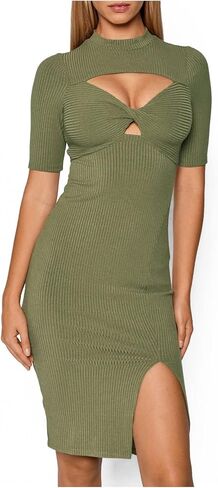 GUESS Women's Eco Half Sleeve Lila Midi Dress in Saudi Arabia