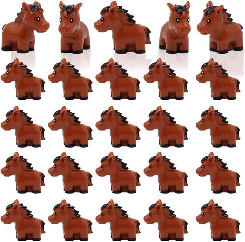 Bbiamsleep 30 قطعة من تماثيل الحصان المصغرة، تماثيل صغيرة من الراتنج، حصان صغير من البلاستيك، أشكال صغيرة من الراتنج للحديقة الخيالية، الطحلب، المناظر الطبيعية الصغيرة، ديكور تررم، كعكة علوية in Kuwait