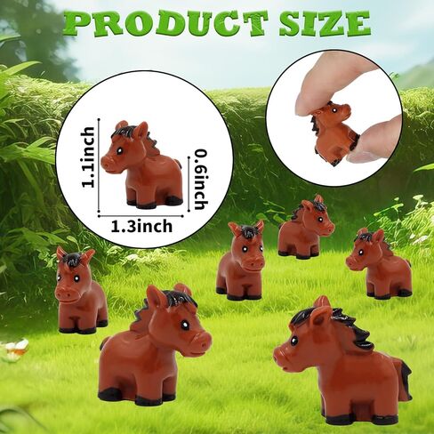 Bbiamsleep 30 قطعة من تماثيل الحصان المصغرة، تماثيل صغيرة من الراتنج، حصان صغير من البلاستيك، أشكال صغيرة من الراتنج للحديقة الخيالية، الطحلب، المناظر الطبيعية الصغيرة، ديكور تررم، كعكة علوية in Kuwait