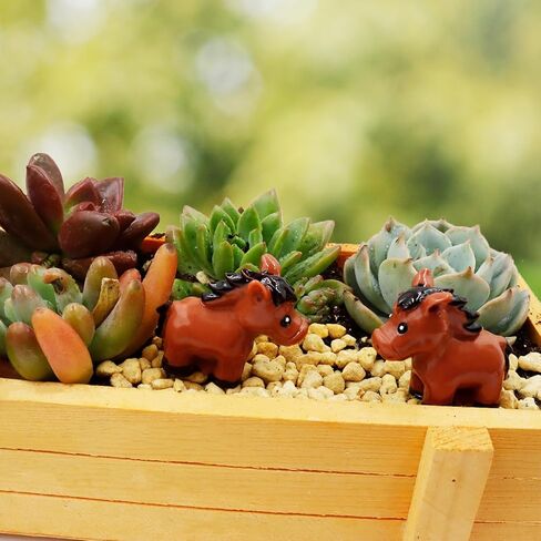 Bbiamsleep 30 قطعة من تماثيل الحصان المصغرة، تماثيل صغيرة من الراتنج، حصان صغير من البلاستيك، أشكال صغيرة من الراتنج للحديقة الخيالية، الطحلب، المناظر الطبيعية الصغيرة، ديكور تررم، كعكة علوية in Kuwait