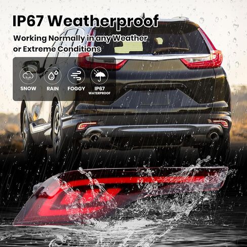 LED المصد الخلفي ضوء لهوندا CRV CR-V 2007 2008 2009 DRL الوفير الذيل الفرامل ضوء مصباح الضباب in Kuwait
