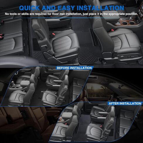 سجادات أرضية مناسبة لجميع الأحوال الجوية تناسب نيسان باثفايندر 7 مقاعد 2022 2023 2024 TPE بطانات أرضية عديمة الرائحة تناسب ملحقات باثفايندر 4 عبوات in Kuwait