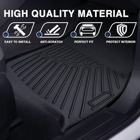 سجادات أرضية مناسبة لجميع الأحوال الجوية تناسب نيسان باثفايندر 7 مقاعد 2022 2023 2024 TPE بطانات أرضية عديمة الرائحة تناسب ملحقات باثفايندر 4 عبوات in Kuwait