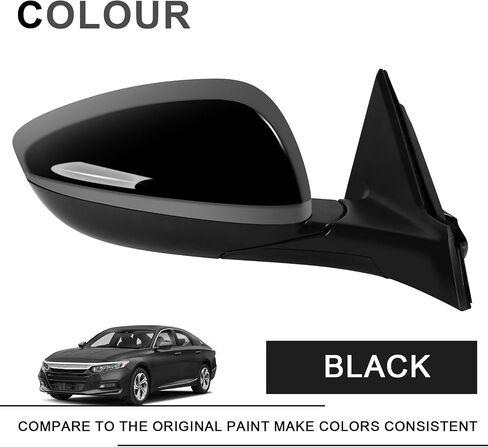 Passenger Side Mirror Compatible with Honda Accord 2018-2022 with Power Glass Right Side View Mirrors Replacement#HO1321328 (3pins) in Saudi Arabia