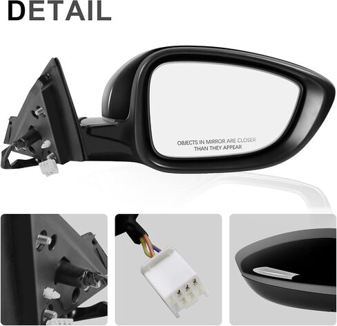 Passenger Side Mirror Compatible with Honda Accord 2018-2022 with Power Glass Right Side View Mirrors Replacement#HO1321328 (3pins) in Saudi Arabia