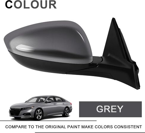 Passenger Side Mirror Compatible with Honda Accord 2018-2022 with Power Glass Right Side View Mirrors Replacement#HO1321328 (3pins) in Saudi Arabia