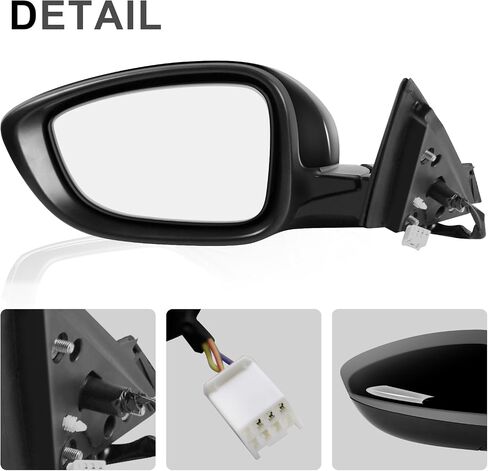 Passenger Side Mirror Compatible with Honda Accord 2018-2022 with Power Glass Right Side View Mirrors Replacement#HO1321328 (3pins) in Saudi Arabia