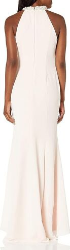Calvin Klein Women's Halter Neck Gown with Draped Front & Beading in Saudi Arabia