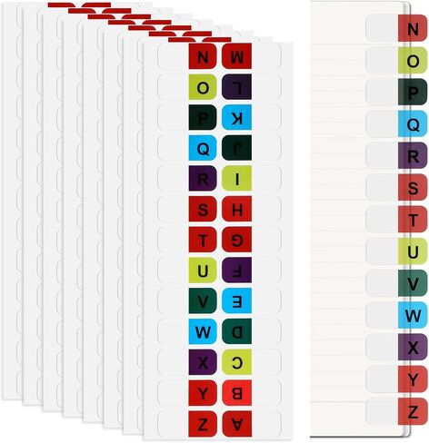 Giantree A-Z Sticky Tabs, Colored Alphabetical Tabs Sticky Index Tabs Waterproof Self-Adhesive Letter Tabs 8 Sheets Alphabetical Index Tab Small Book Tabs for Textbook Notebooks Dictionary Files(208) in Saudi Arabia