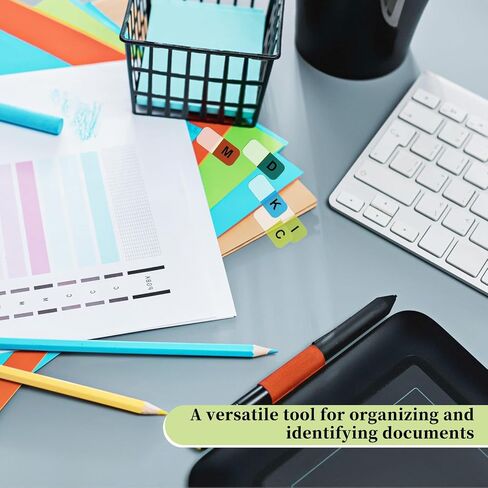 Giantree A-Z Sticky Tabs, Colored Alphabetical Tabs Sticky Index Tabs Waterproof Self-Adhesive Letter Tabs 8 Sheets Alphabetical Index Tab Small Book Tabs for Textbook Notebooks Dictionary Files(208) in Saudi Arabia