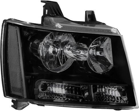 مجموعة المصابيح الأمامية متوافقة مع 2007-2014 Chevy Tahoe Suburban 1500 متوافقة مع 07-2013 Avalanche Suburban 2500 مصباح أمامي مع لمبة سوداء مبيت/عدسة دخان/زاوية شفافة in Kuwait