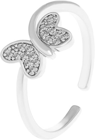 Crystal Butterfly Finger Ring for women Butterfly Knuckle Ring Gold Knuckle Stacking Ring Personalized Finger Ring Adjustable Ring Jewelry for Girls Gift in Saudi Arabia