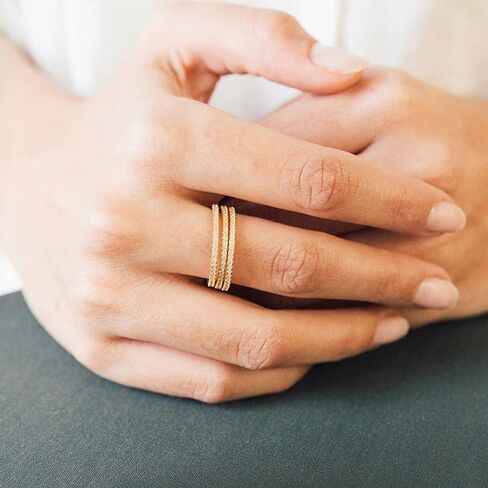 Birthstone Rings For Women, Silver Stackable Cubic Zirconia Stainless Steel Birth Stone Ring To My Daughter/Mom Birthday Unique Gifts Jewelry in Saudi Arabia