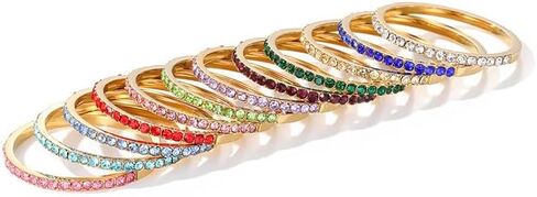Birthstone Rings For Women, Silver Stackable Cubic Zirconia Stainless Steel Birth Stone Ring To My Daughter/Mom Birthday Unique Gifts Jewelry in Saudi Arabia