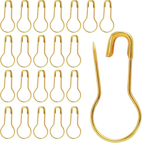1000 Pack Metal Safety Pins, Gourd Pin Clothing Tag Pins Bead Needle Pin Bulb Pin Calabash Pin for DIY Craft and Home Accessories 23mm/0.9 Inch Length（Gold） in Kuwait